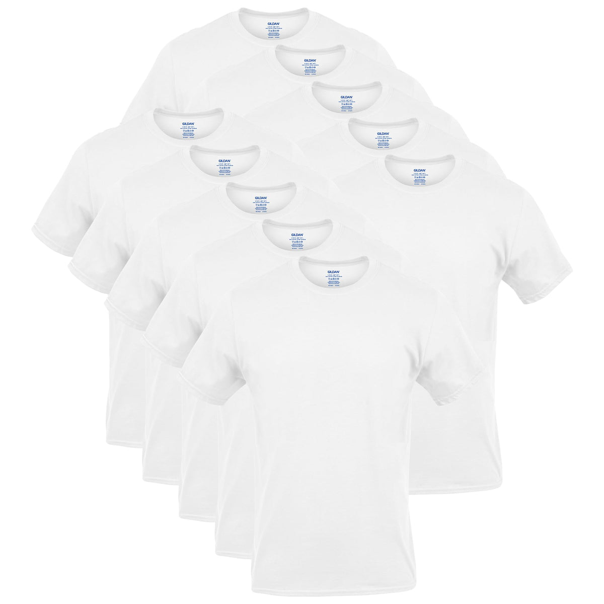 Camiseta masculina básica de algodão, manga curta e gola redonda