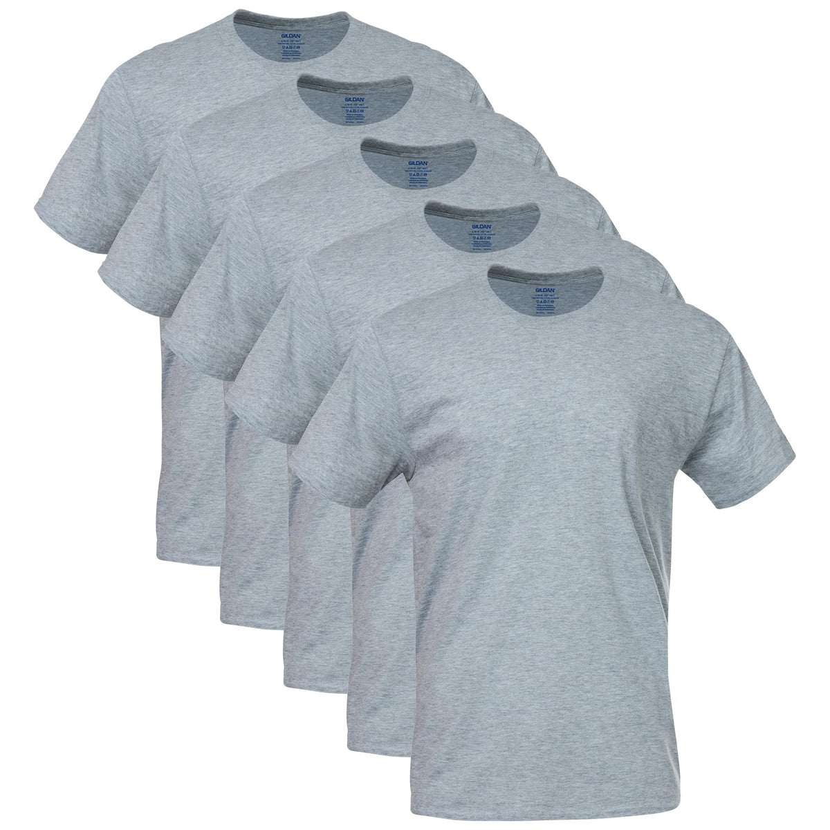 Camiseta masculina básica de algodão vista de frente