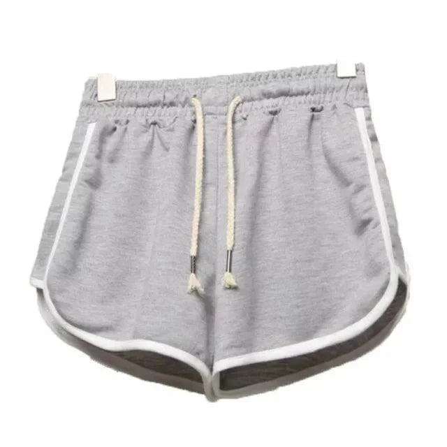 Shorts elásticos femininos soltos de secagem rápida para corrida e academia no verão