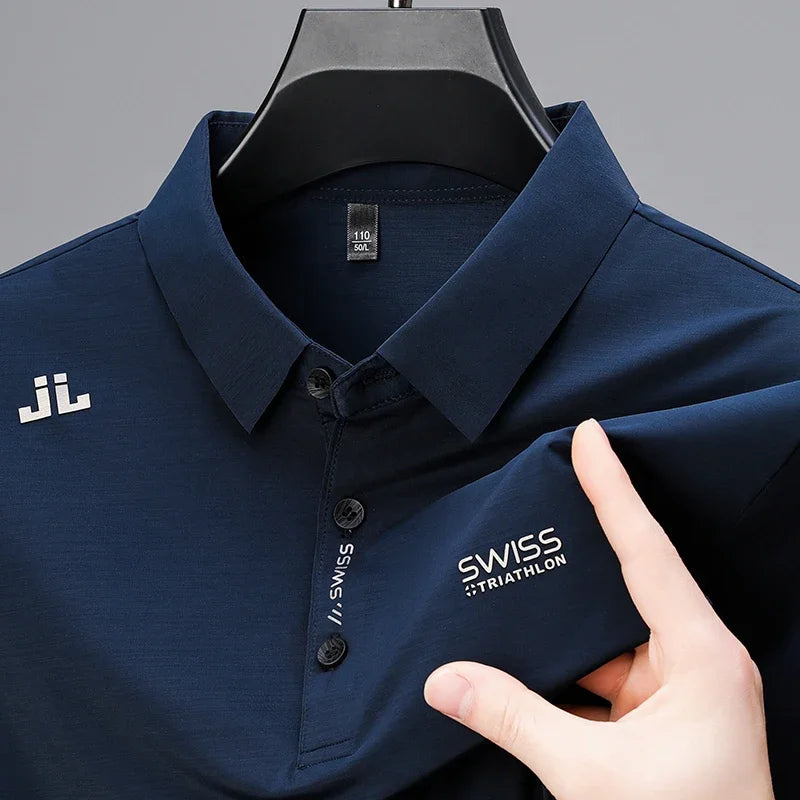 Men's summer polo shirt with short sleeves, regular fit and soft comfortable fabric