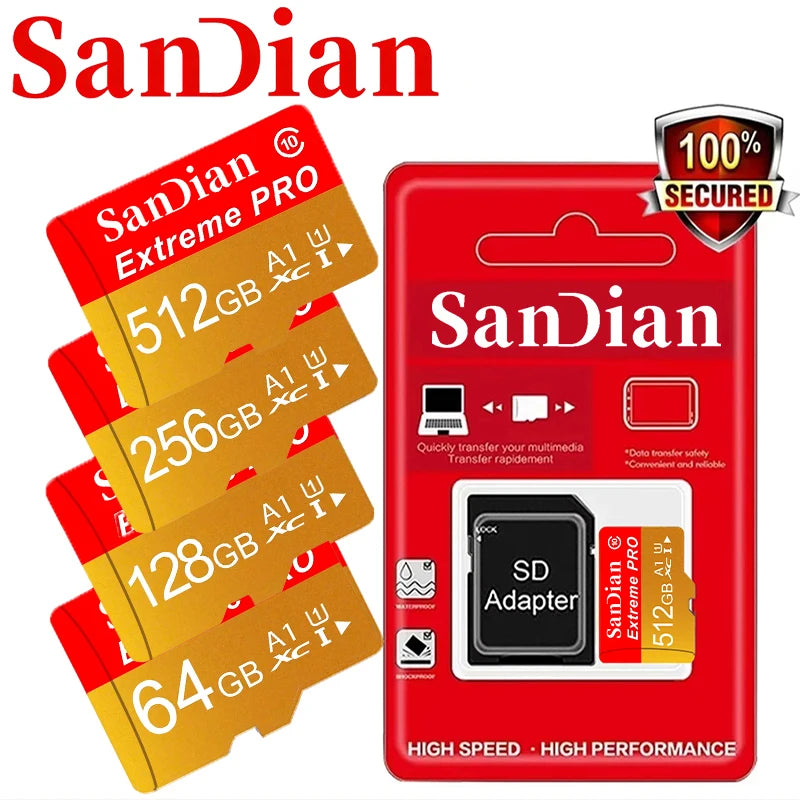 Cartão micro SD Elite V60 de 64GB para câmera corporal, PC e console de jogos