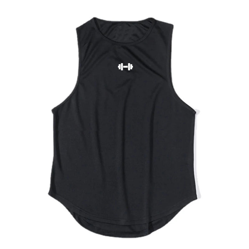 Regata esportiva masculina sem mangas para musculação, basquete e treino fitness de verão