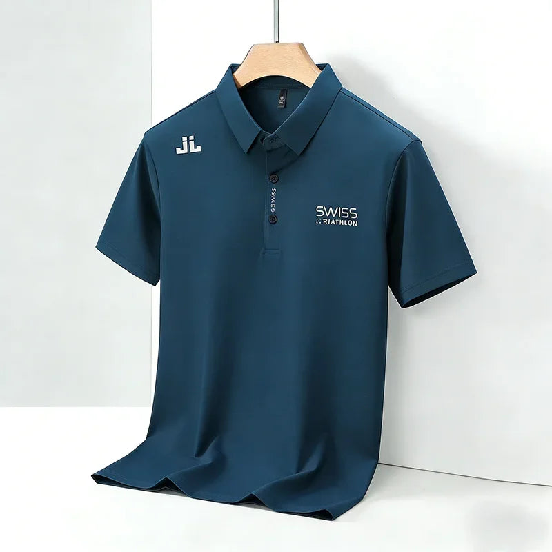 Men's casual summer polo shirt, short sleeve regular fit in soft comfortable fabric