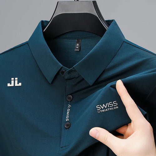 Men's regular fit short sleeve polo shirt in soft comfortable fabric, casual summer sport top