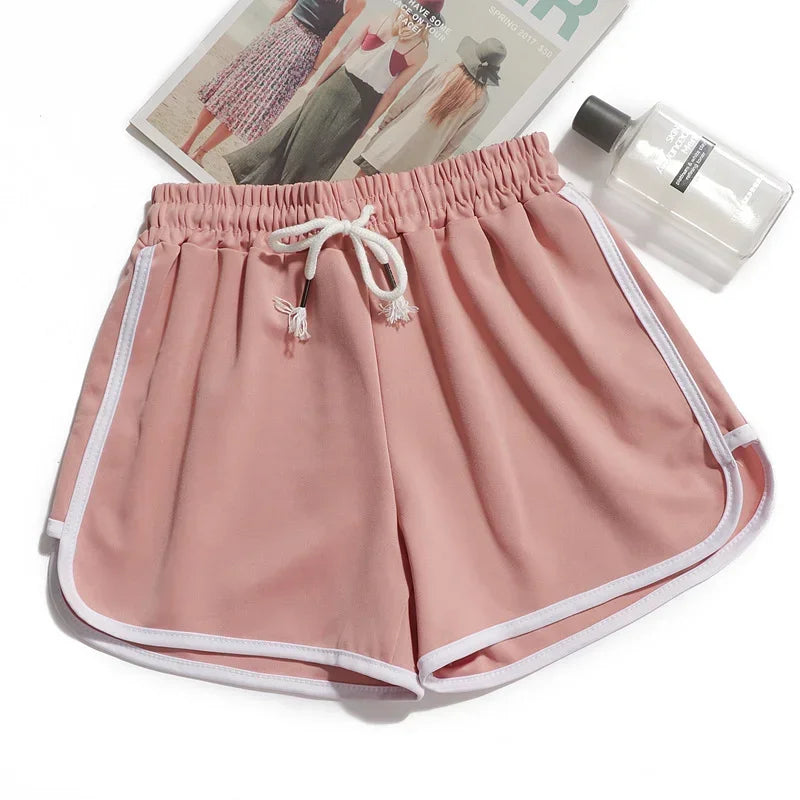 Shorts femininos leves de secagem rápida usados em corrida no verão