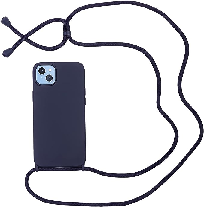 Capa azul com alça para iPhone 14 Pro Max