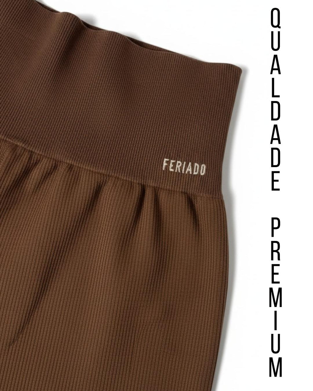 Calça legging fitness canelada sem transparência para treino feminino