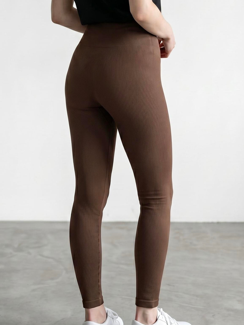 Calça legging fitness canelada sem transparência para treino feminino